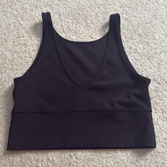 Lululemon Black Ribbed Top - Size 12 - Picture 3 of 3
